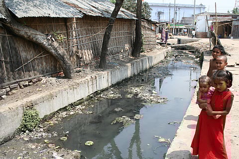 Untreated wastewater from drains creates localized pollution hotspots