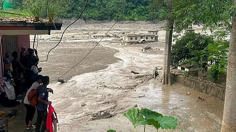 The flood swept away homes, roads and bridges in Nepal's Rasuwa district, along the Bhote Koshi River/ (Image: AFP, Wikimedia Commons)
