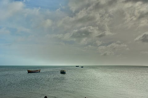 The Palk Bay waters, on which fishing communities depend for their livelihoods. Image Source:&nbsp;Sidharth.D.&nbsp;via Wikimedia Commons.