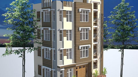 Sample Picture of 4 Storey Apartments which consist of 40 people