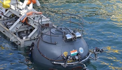 भारत के डीप ओशन मिशन के लिए तैयार की जा रही पनडुब्‍बी, मत्‍स्‍य-6000 का हाल ही में हिंद महासागर में परीक्षण किया गया।