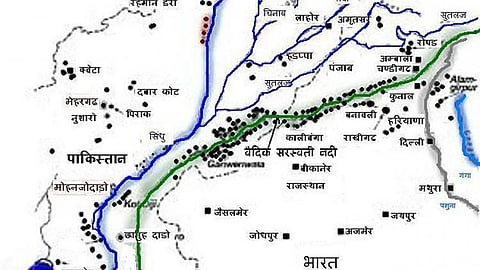 सरस्वती नदी मैप