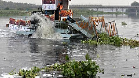 waste pollution in river