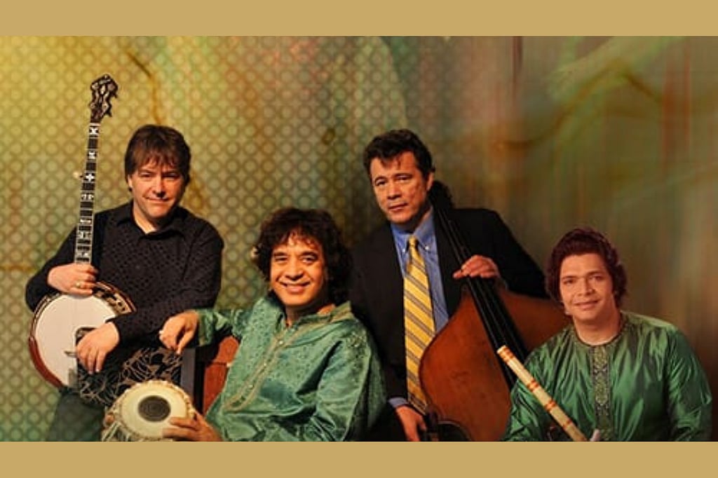 Grammy winning icons Zakir Hussain, Béla Fleck, Edgar Meyer and Rakesh