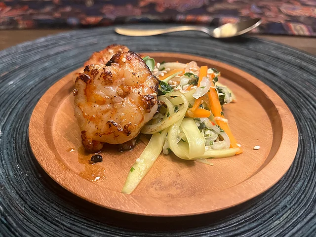 Hot honey prawn