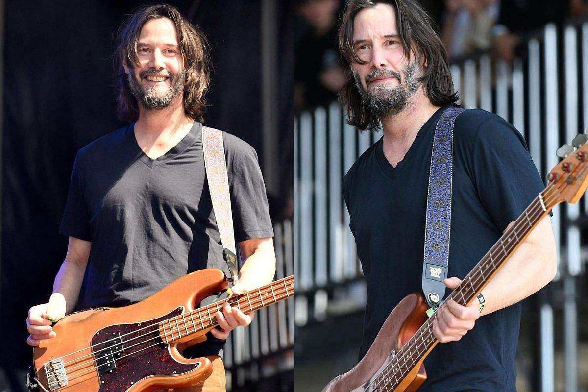 Keanu Reeves performs with Dogstar Band in his first public show in ...