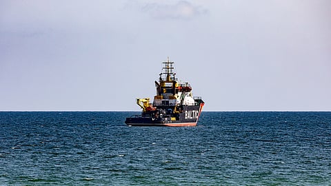 Salvage tugboat “Baltic” off the coast of Kühlungsborn, Kühlungsborn, Mecklenburg-Western Pomerania, Germany, 2024 