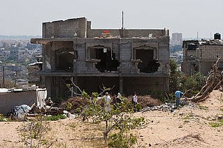 Ruins in Gaza.