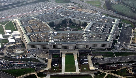 The Pentagon, headquarters of the United States Department of Defense, taken from an airplane in January 2008