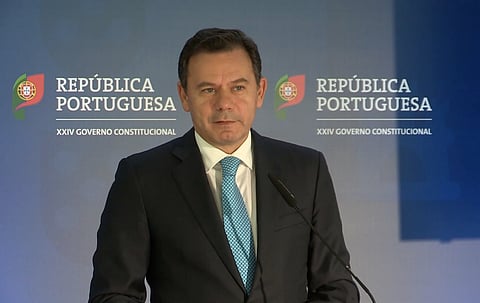 Luís Montenegro in a press conference in 2024
