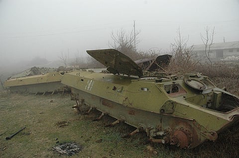 Azeri tanks in Nagorno-Karabakh