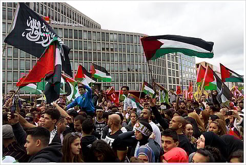 Protest against Israeli attack on Gaza in Berlin
