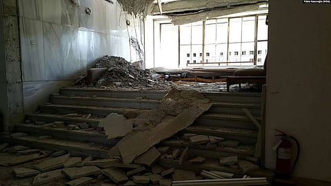 The Turkish parliament, aftermath of the failed coup attempt.