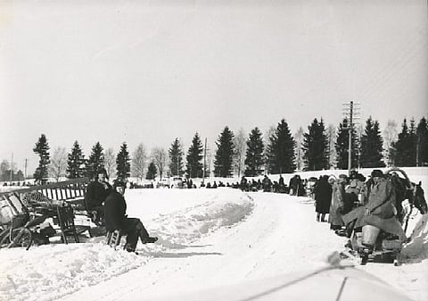 Finnish civilians evacuating from Karelia at the beginning of the Winter War. 1939.