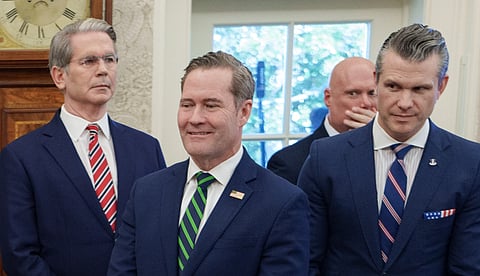 Mike Waltz with Scott Bessent and Pete Hegseth