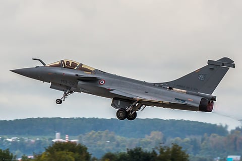 Dassault Rafale French Air Force performing at MAKS-2013, Russia