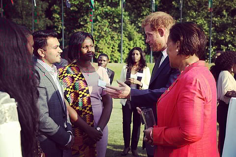 In Conversation with Prince Harry, Duke of Sussex at The Commonwealth Youth Leaders Reception at Marlborough House