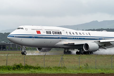 Boeing 747-89L - B-2479 from Chinese government during take off at LFBT airport.