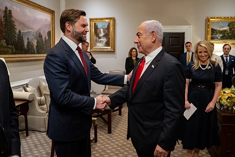 U.S. Vice President JD Vance with Israeli Prime Minister Benjamin Netanyahu, April 2025