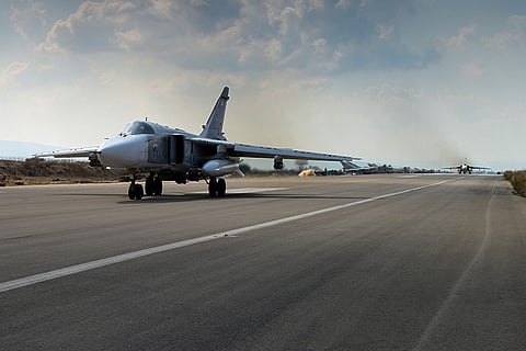 Russian military aircraft at Khmeimim Air Base,