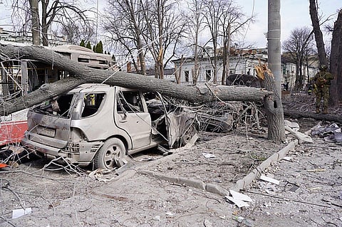 Destructions in Sumy after Russian attack, 13 April 2025