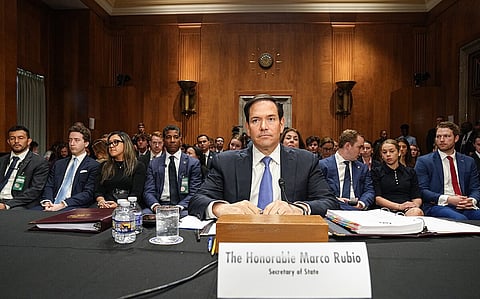 Secretary Marco Rubio testifies before the Senate Committee on Foreign Relations on the FY26 Department of State Budget Request on Capitol Hill, May 20, 2025.