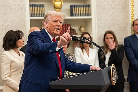 President Donald Trump on Wednesday, May 28, 2025, in the Oval Office.