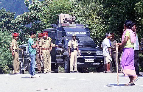 Indian police in Assam.