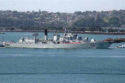 The Peoples Liberation Army Navy Ship HARBIN (DDG112), a LUHU Destroyer