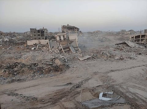 Aftermath of Israel's destruction of Noura Al Kaabi Dialysis Hospital in northern Gaza.