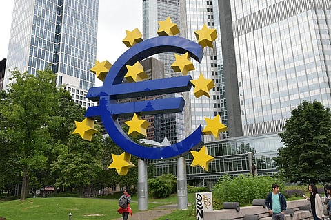 Euro symbol, Frankfurt Germany