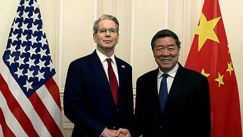 U.S. Treasury Secretary Scott Bessent and Chinese Vice Premier He Lifeng 