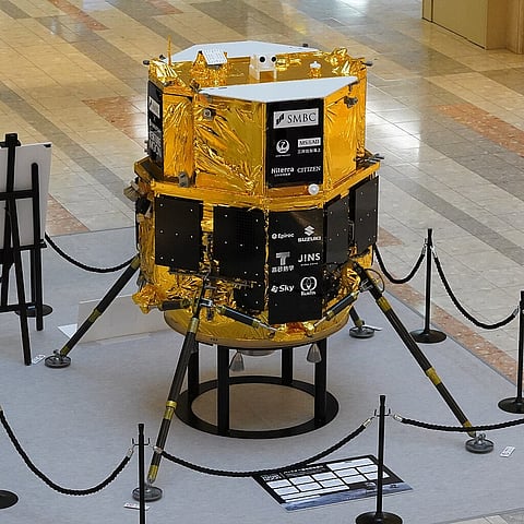 ispace HAKUTO-R RESILENCE Lander Replica – Exhibit in Haneda Airport Lobby