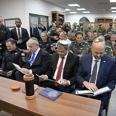 Itamar Ben-Gvir (middle) pictured with Israeli Prime Minister Netanyahu.