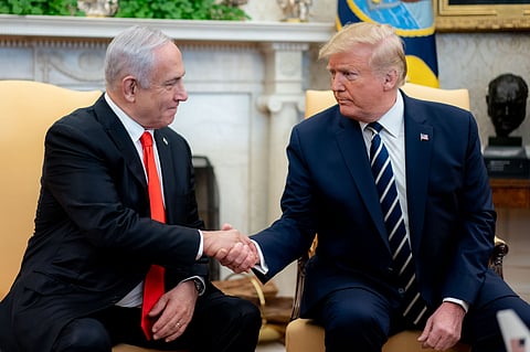 President Donald Trump and Prime Minister Benhamin Netanyahu