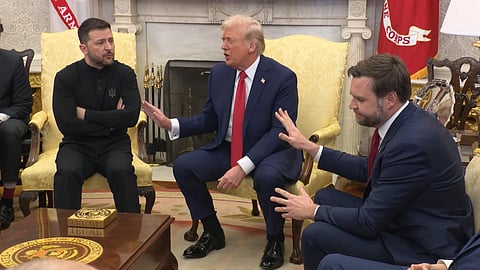 Ukrainian President Volodymyr Zelensky and U.S. President Donald Trump clash in the Oval Office on February 28th 2025. 
