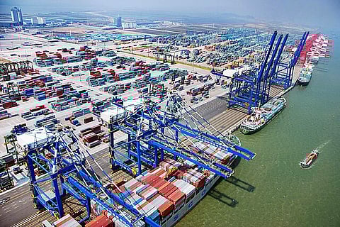 Port of Guangzhou, China.