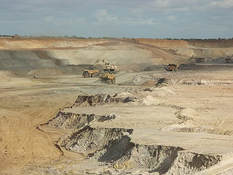 Essakane Mine pit in Burkina Faso.