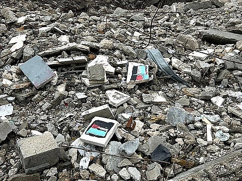 Rubble of destroyed buildings- Gaza war 23-25