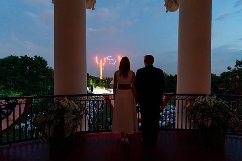 President Donald J. Trump and First Lady Melania Trump, July 4th 2020