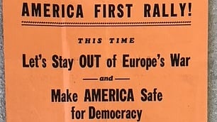 Flier for America First rally, April 4th 1941