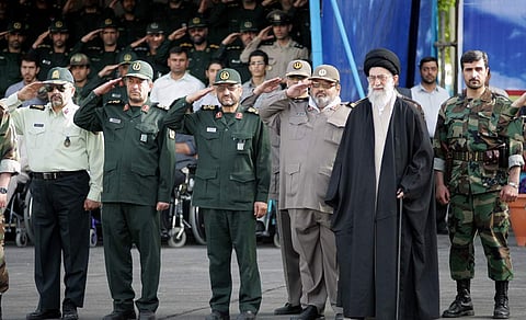 Iran's Supreme Leader Ali Khamenei during a ceremony