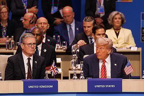 Prime Minister Keir Starmer and US President Donald Trump attends the NATO Summit at The Hague, 25/06/2025. 