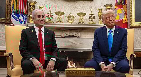 President Donald Trump and Israeli Prime Minister Benjamin Netanyahu at the White House, February 4, 2025.