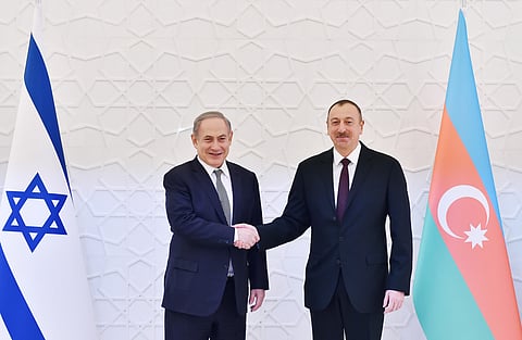 Israeli Prime Minister Benjamin Netanyahu and Azeri President Ilham Aliyev