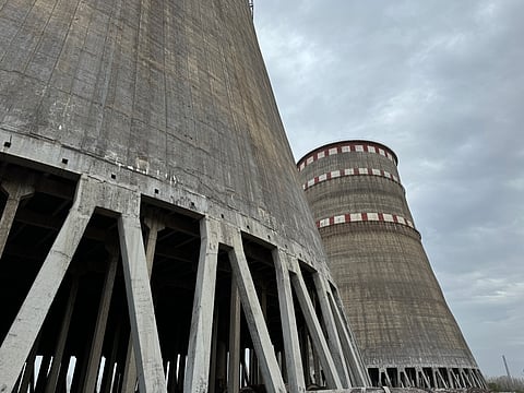 Cooling tower at Ukraine’s Zaporizhzhya Nuclear Power Plant (ZNPP)