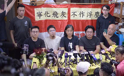 League of Social Democrats held a press conference in Hong Kong today to announce its disbandment.