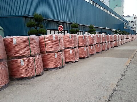 Copper wire produced in South Korea (image for illustrative purposes).