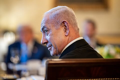 Israeli Prime Minister Benjamin Netanyahu, Monday, July 7, 2025, in the Blue Room (White House).