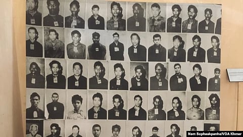 Khmer Rouge victims at Toul Sleng Genocide Museum.
